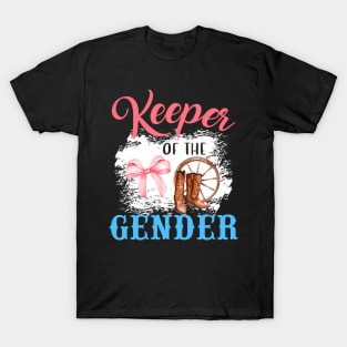 Gender Reveal Keeper Of The Gender Baby Announcet T-Shirt